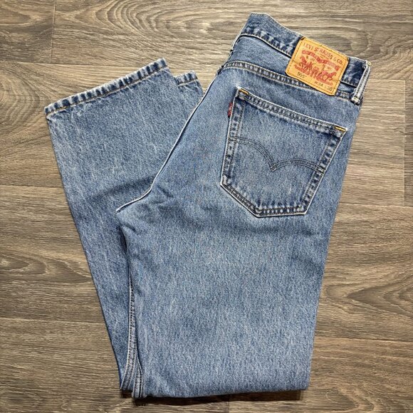 Levi's Other - Levis 505 Mens Straight Leg Jeans W34 L30 Medium Wash Denim Regular Fit